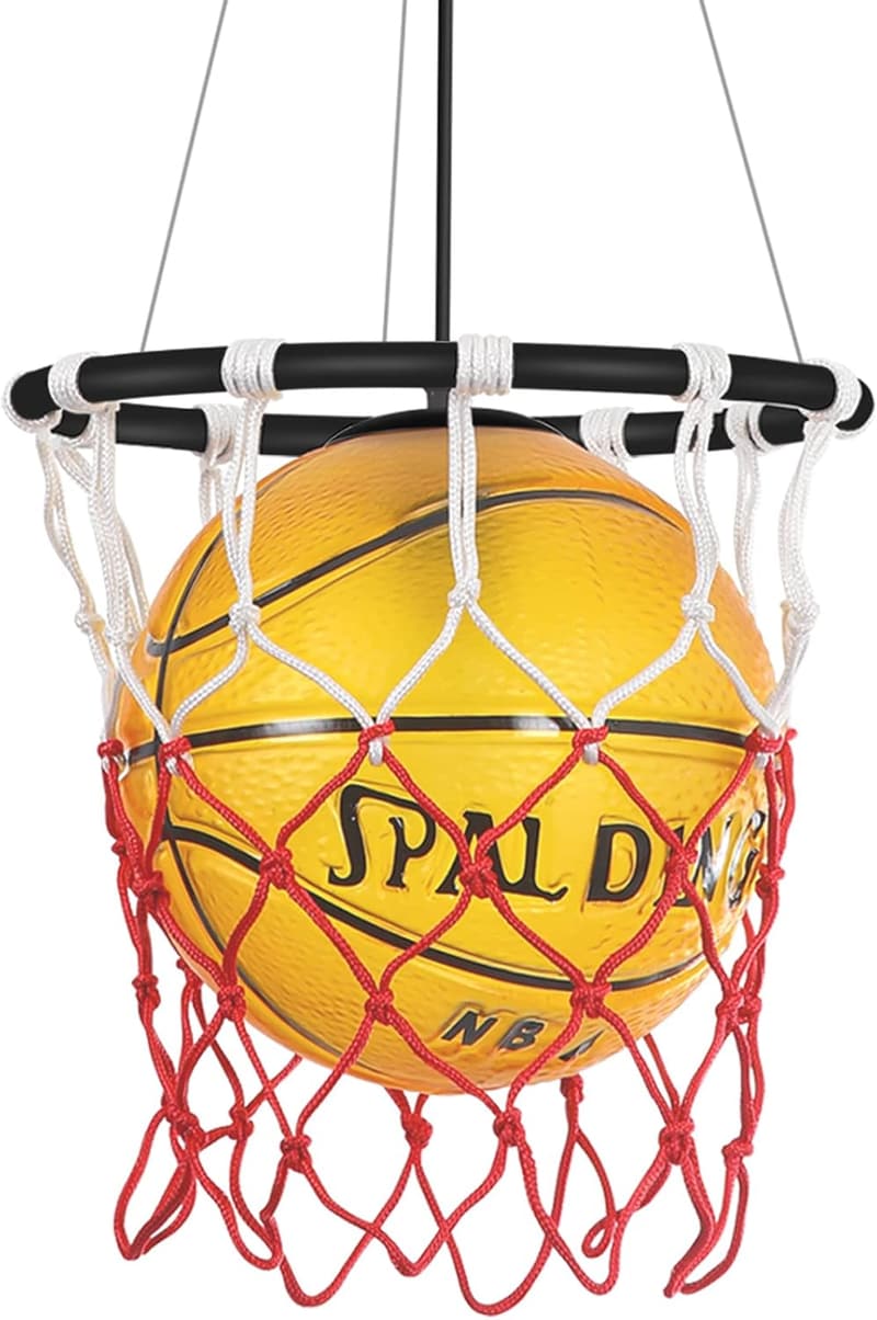 Moderne Pendelleuchte im Basketball-Design für die Küche, schwarz