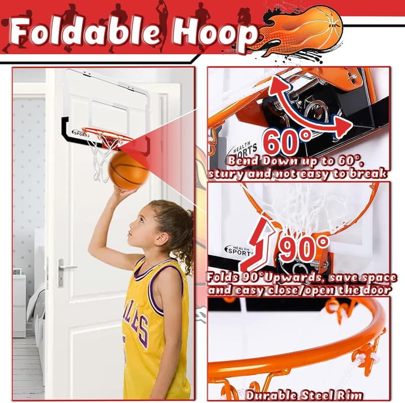 Indoor Mini Basketballkorb für Kinder und Erwachsene mit Pumpe