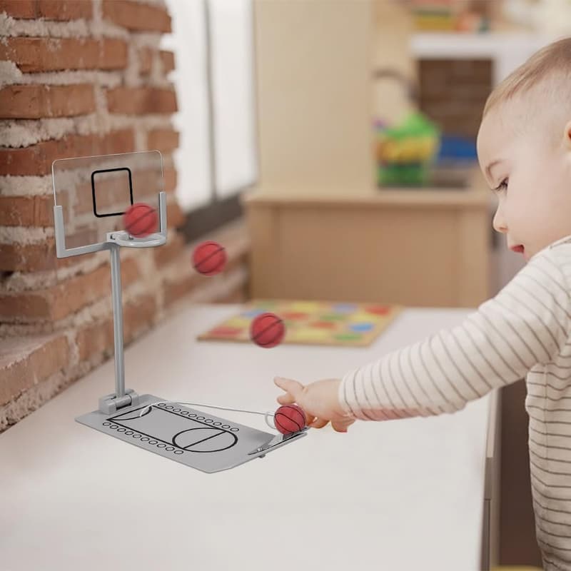 Faltbarer Mini Tisch Basketball aus Metall für Kinder und Erwachsene