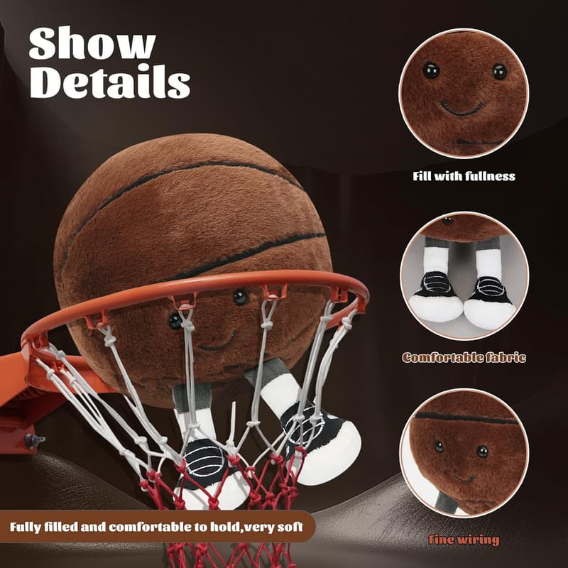 Plüsch Basketball Kissen – Weiches Spielzeug für Basketball-Fans