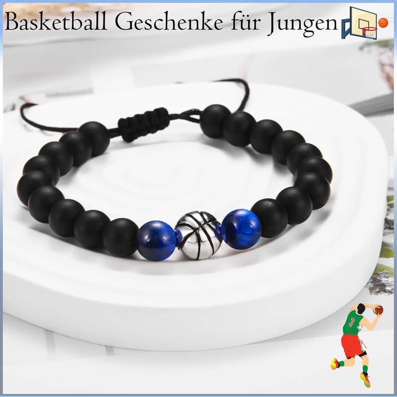 Fußball-Basketball-Armband für Jungen, Geschenk zur Einschulung und Geburtstag