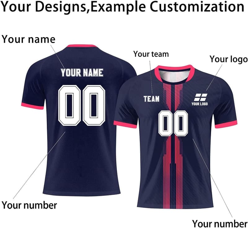 Personalisiertes Fußball-Set für Jungen mit Name, Nummer und Teamlogo
