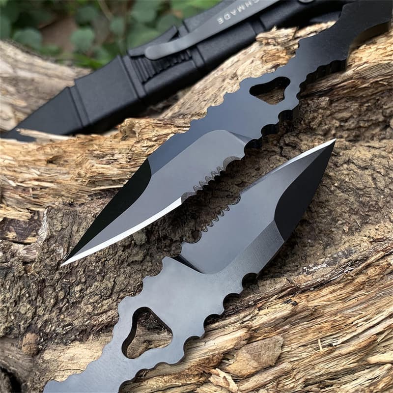 Byffoer EDC Taschenmesser mit 440C Klinge und Kydex Scheide, 17CM