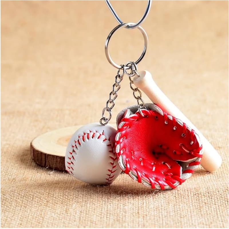 Baseball Schlüsselanhänger aus PU-Leder für Sportfans