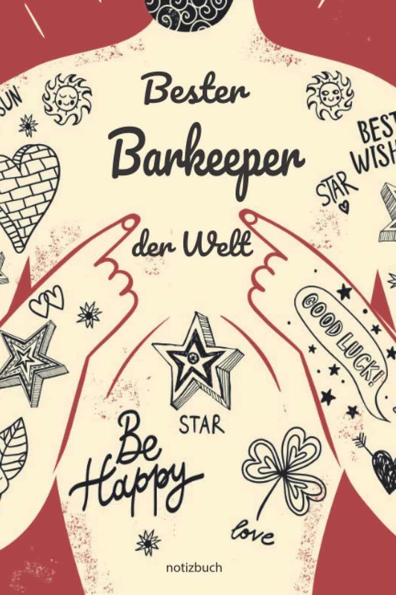 Abschiedsgeschenk: Notizbuch für den besten Barkeeper - A5, liniert, 120 Seiten