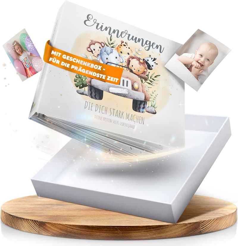 Babyalbum zur Geburt - Erinnerungsbuch für das erste Jahr
