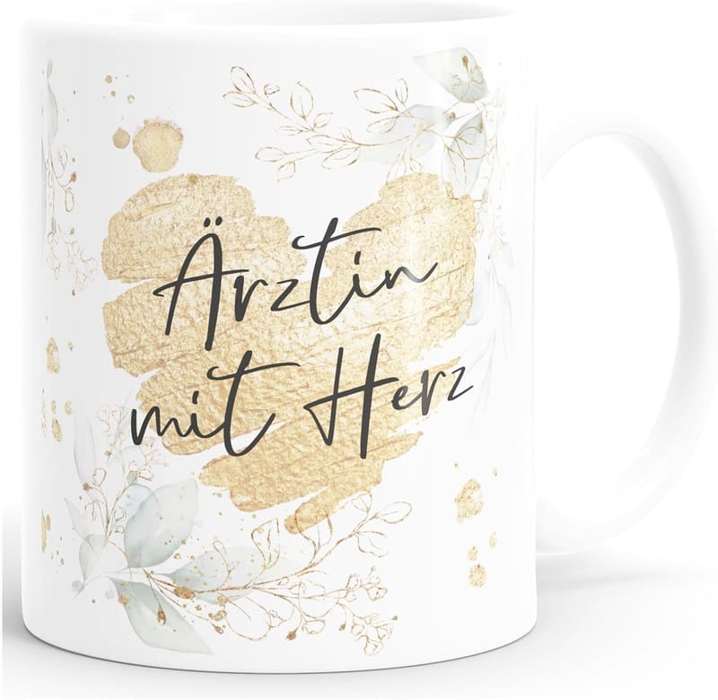 Danke-Tasse mit Wunschtext für soziale Berufe und Familie - weiße Keramik