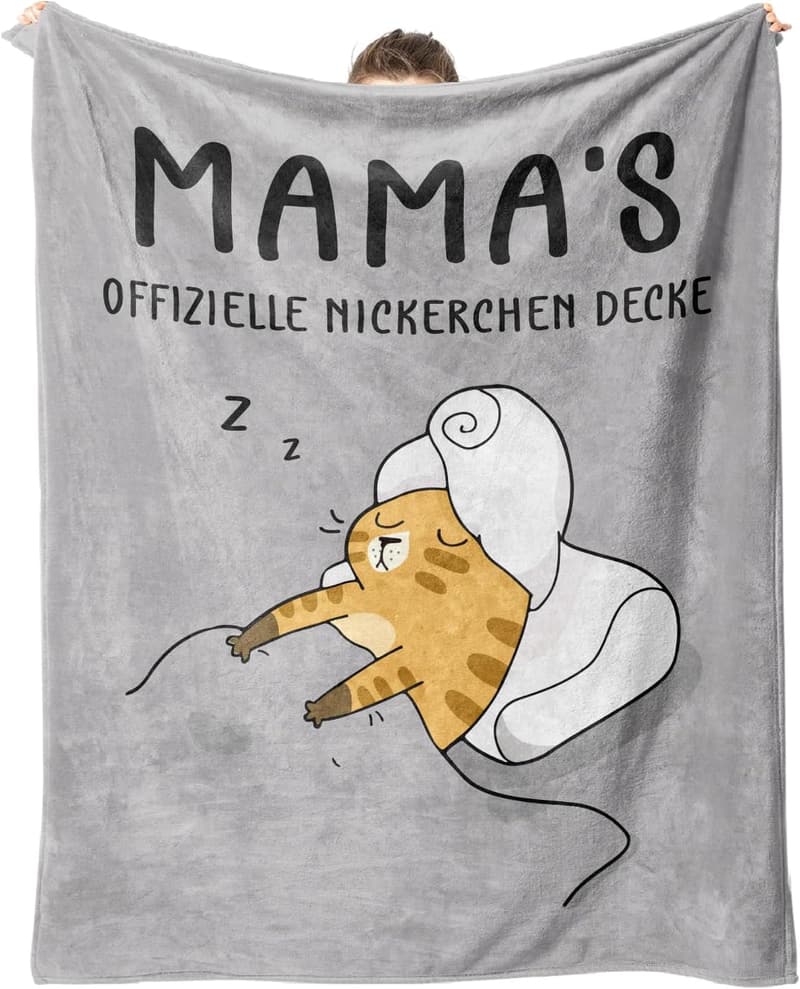 Lustige, weiche Kuscheldecke für Mama – Geburtstags- und Muttertagsgeschenk 157 × 132 cm