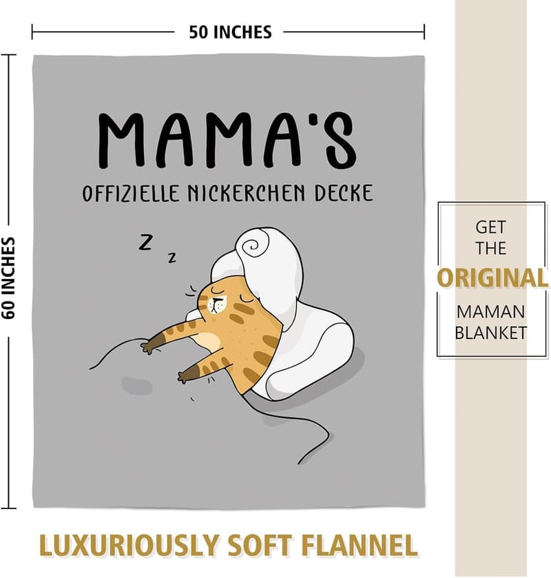 Lustige, weiche Kuscheldecke für Mama – Geburtstags- und Muttertagsgeschenk 157 × 132 cm