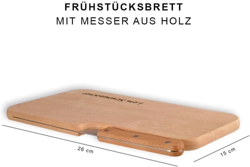 Personalisiertes Frühstücksbrettchen mit Gravur – ideales Geschenk für Männer und Frauen