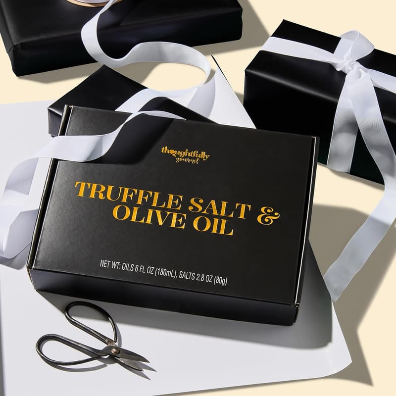 Gourmet-Trüffelsalz- und Olivenöl-Geschenkset für Feinschmecker, 6-teilig
