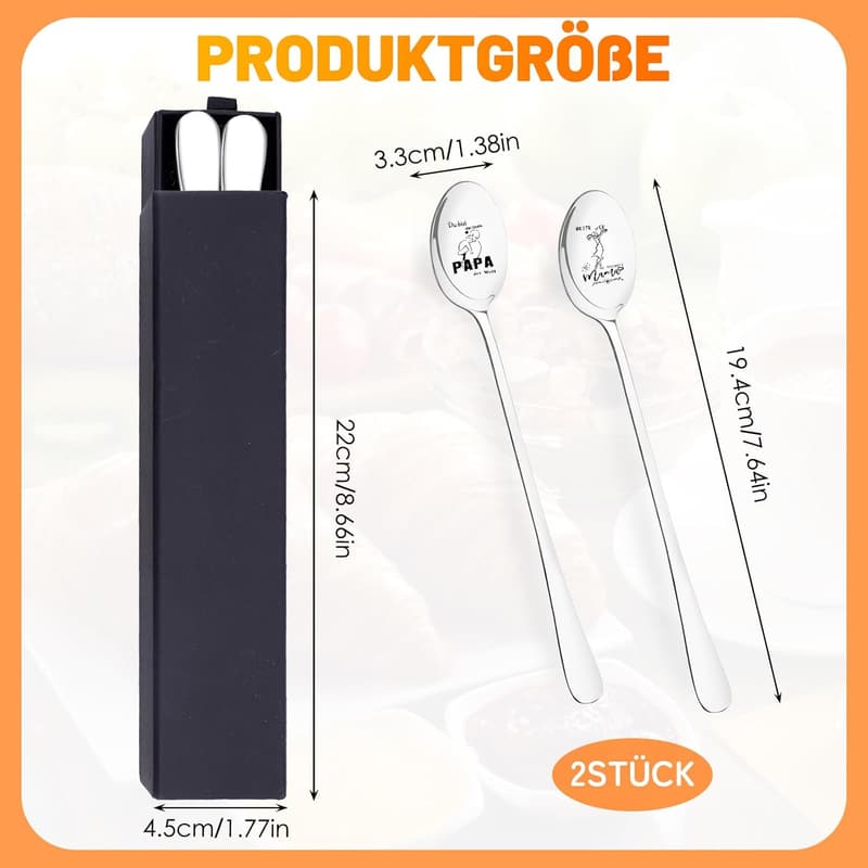 Personalisierte Kaffeelöffel für Mama und Papa - Muttertags- und Vatertagsgeschenk