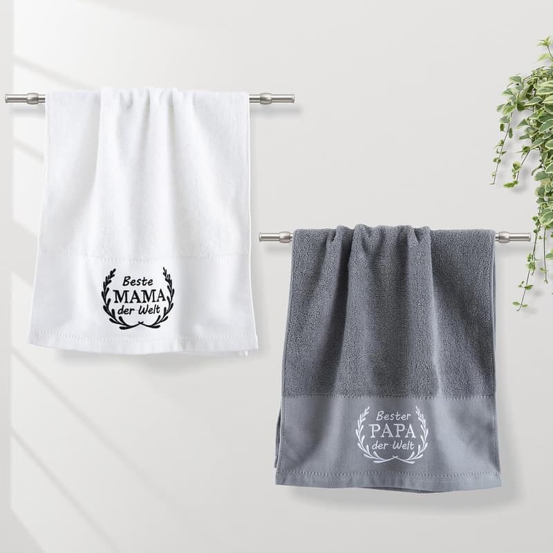 Geschenkset für Mama und Papa - Handtücher 35 x 70 cm