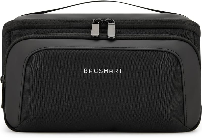 BAGSMART Reisetasche für Herren - Wasserabweisender Kulturbeutel schwarz
