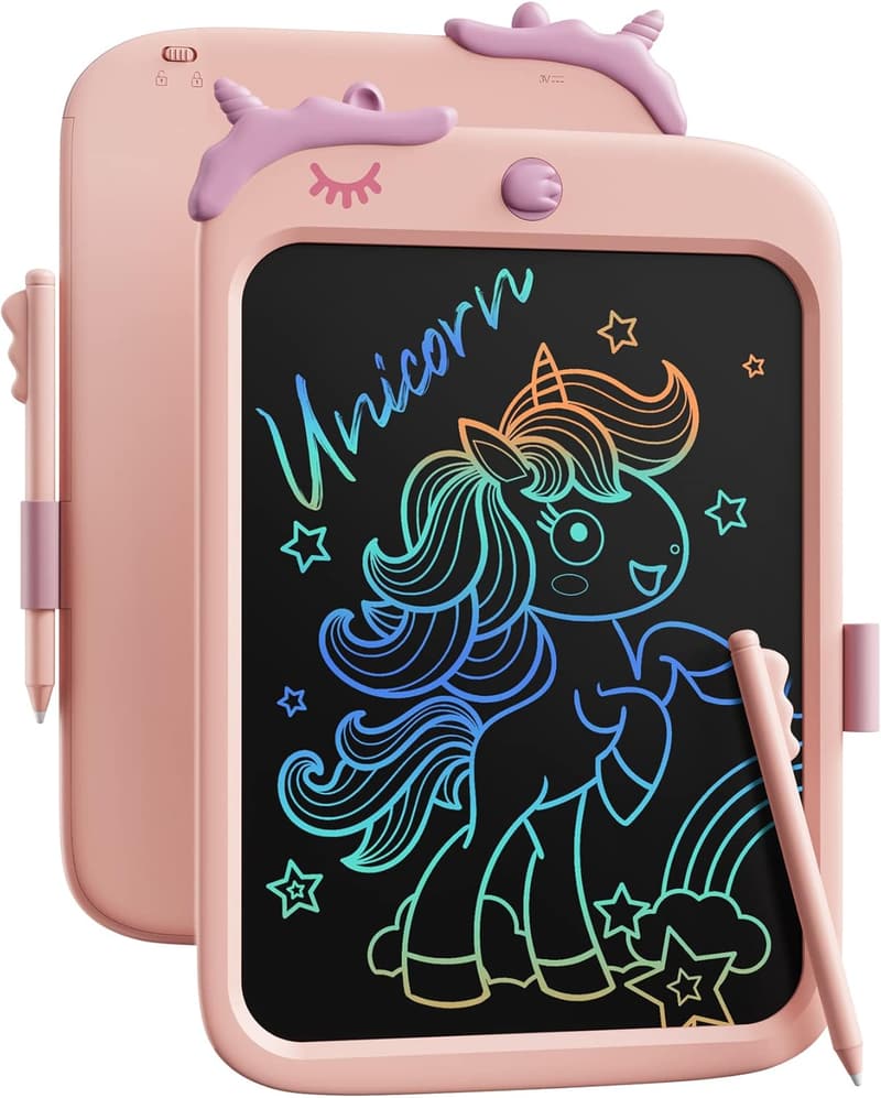 LCD-Schreibblock 10 Zoll – Elektronisches Graffiti-Brett in Rosa für Kinder und Erwachsene