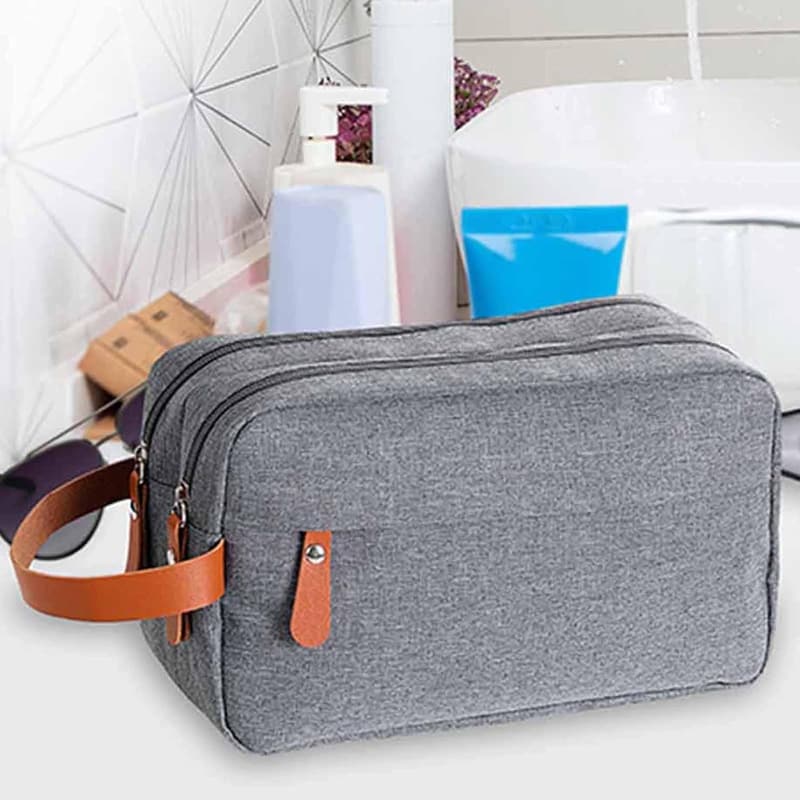 Wasserabweisende Kulturtasche für Herren – Reise-Kulturbeutel mit Trennwand