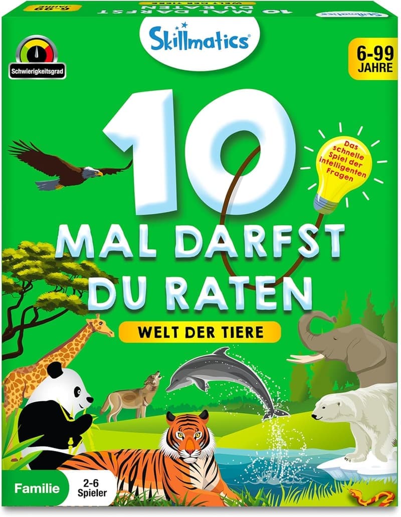 Skillmatics Kartenspiel - Tierreiche Raten - Geschenke für Kinder ab 6 Jahren