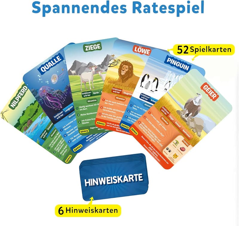 Skillmatics Kartenspiel - Tierreiche Raten - Geschenke für Kinder ab 6 Jahren