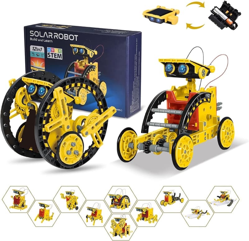 12-in-1 Solar Roboter Bausatz für Kinder ab 8 Jahren – STEM Spielzeug