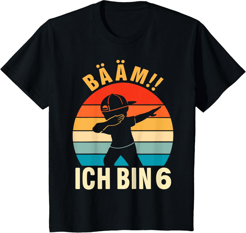 Geburtstags-T-Shirt für Jungen, 6 Jahre - Dabbing Design