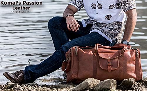 Vintage Leder Duffel Tasche 21 Zoll für Reisen und Sport