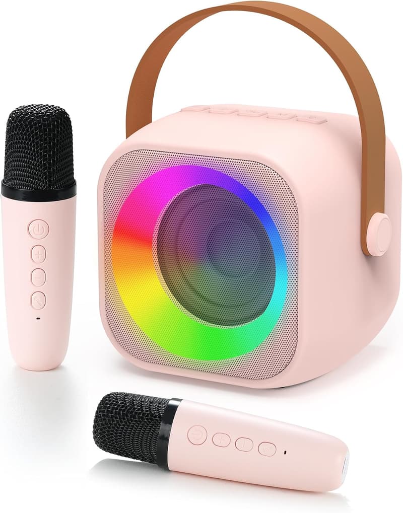 Karaoke Maschine für Kinder mit 2 Mikrofonen – Geschenk für Mädchen 3-12 Jahre
