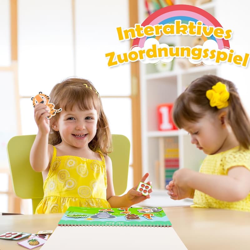 Montessori Quiet Book für Kinder ab 3 Jahren mit 12 Aktivitäten