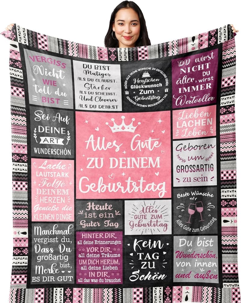 Lustige Geburtstagsdecke für Frauen 150x130CM