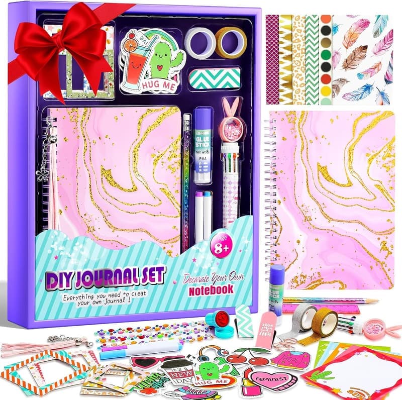 DIY Tagebuchset für Mädchen 8-14 Jahre – Scrapbook und Bastelkit