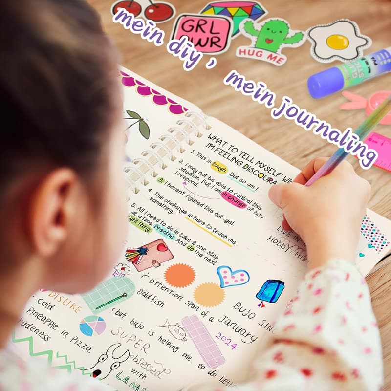 DIY Tagebuchset für Mädchen 8-14 Jahre – Scrapbook und Bastelkit