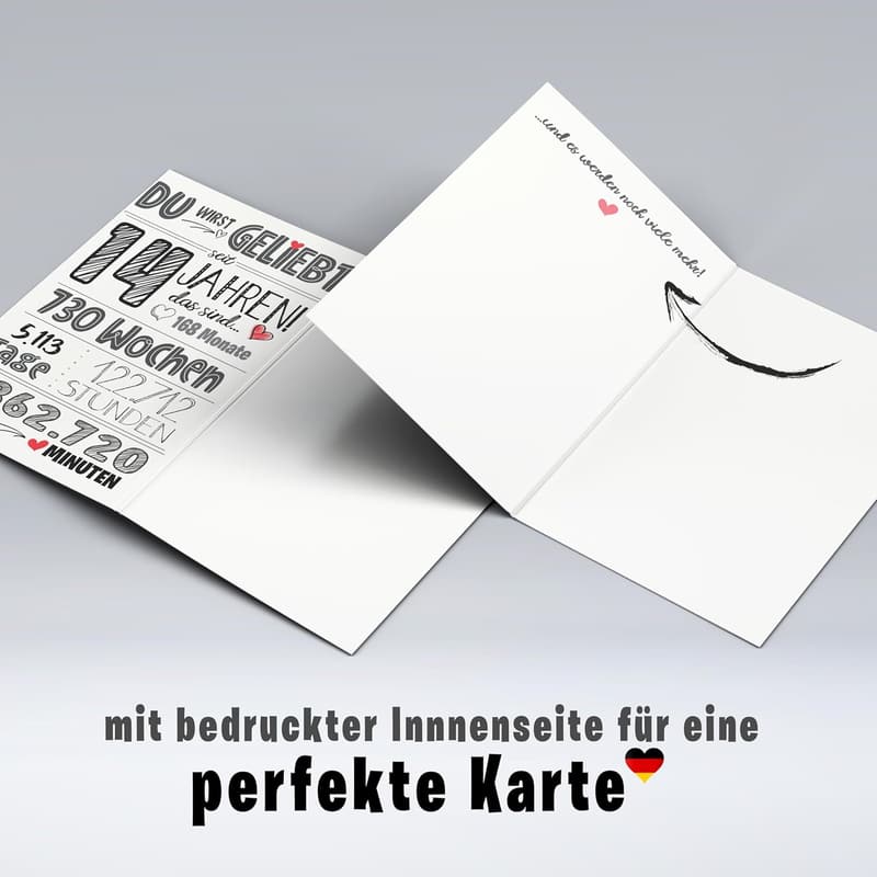 Geburtstagskarte A6 für Mädchen zum 14. Geburtstag
