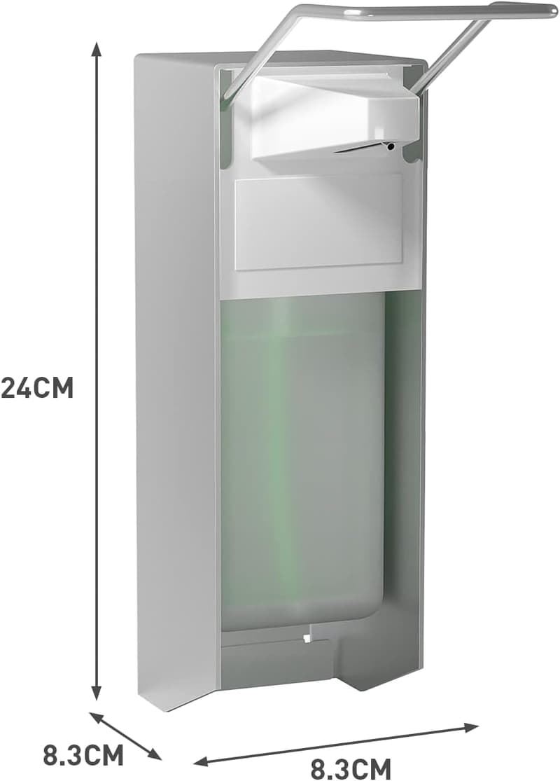 Wandseifenspender aus Aluminium für Desinfektionsmittel, 500 ml