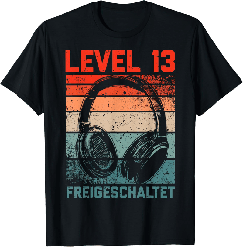 T-Shirt für Jungen zum 13. Geburtstag - Level 13 Gamer Design