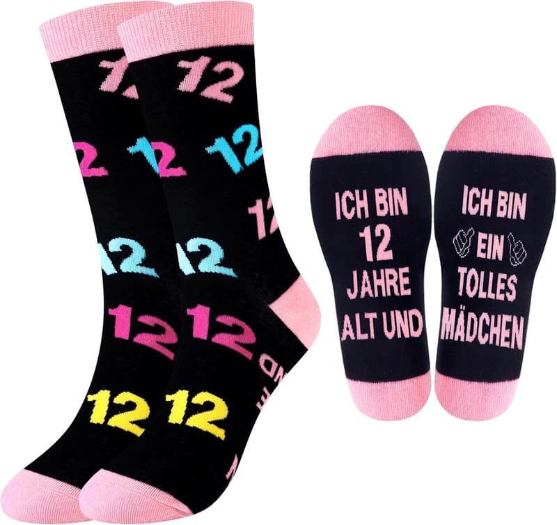 Geschenkidee zum 12. Geburtstag: Baumwoll-Socken für Mädchen