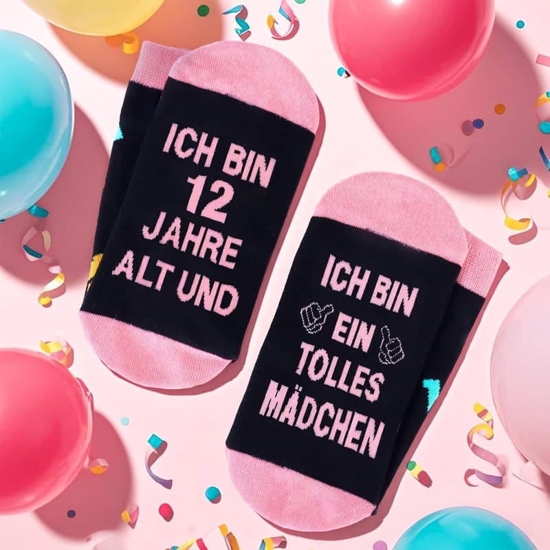 Geschenkidee zum 12. Geburtstag: Baumwoll-Socken für Mädchen