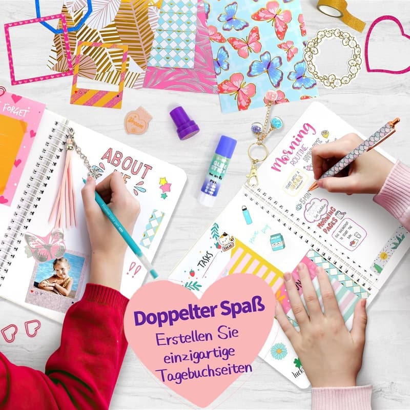 Kreatives DIY Tagebuch Set für Mädchen ab 8 Jahren