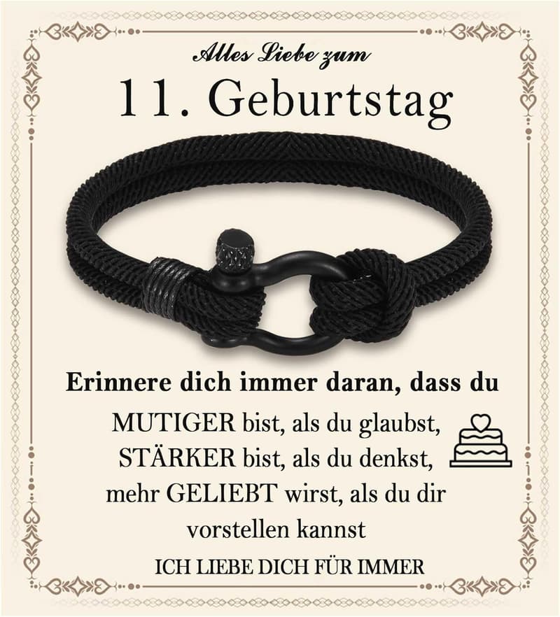 Geburtstagsarmband für Jungen (10-21 Jahre)