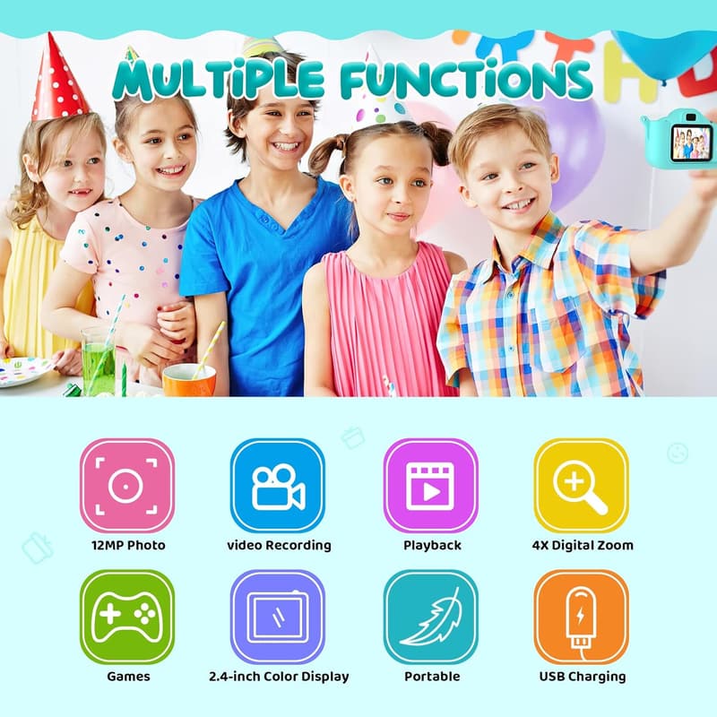 Digitale Kinderkamera 1080P HD für 3-11 Jahre, grün