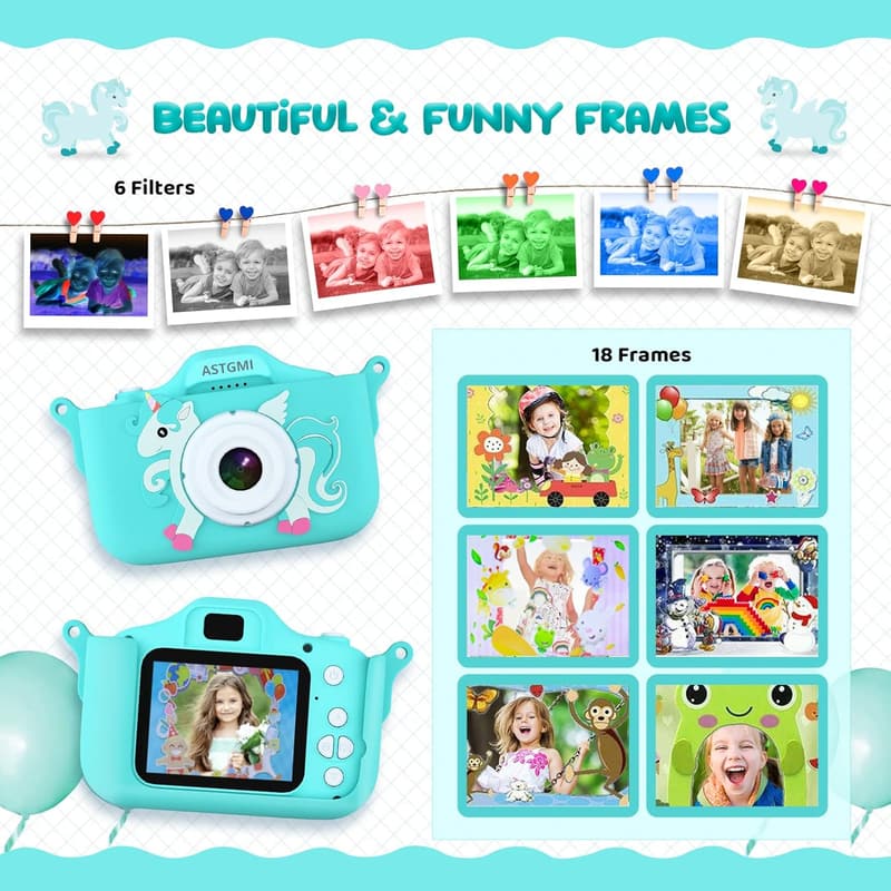 Digitale Kinderkamera 1080P HD für 3-11 Jahre, grün