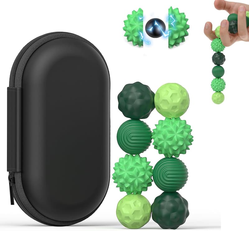 Magnetische Fidget Toys Set aus 8 Silikonbällen gegen Stress