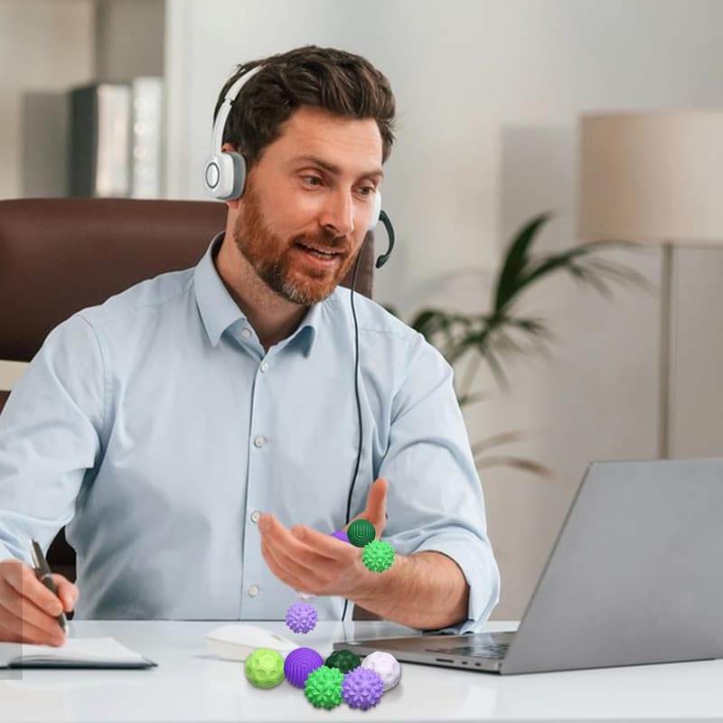 Magnetische Fidget Toys Set aus 8 Silikonbällen gegen Stress