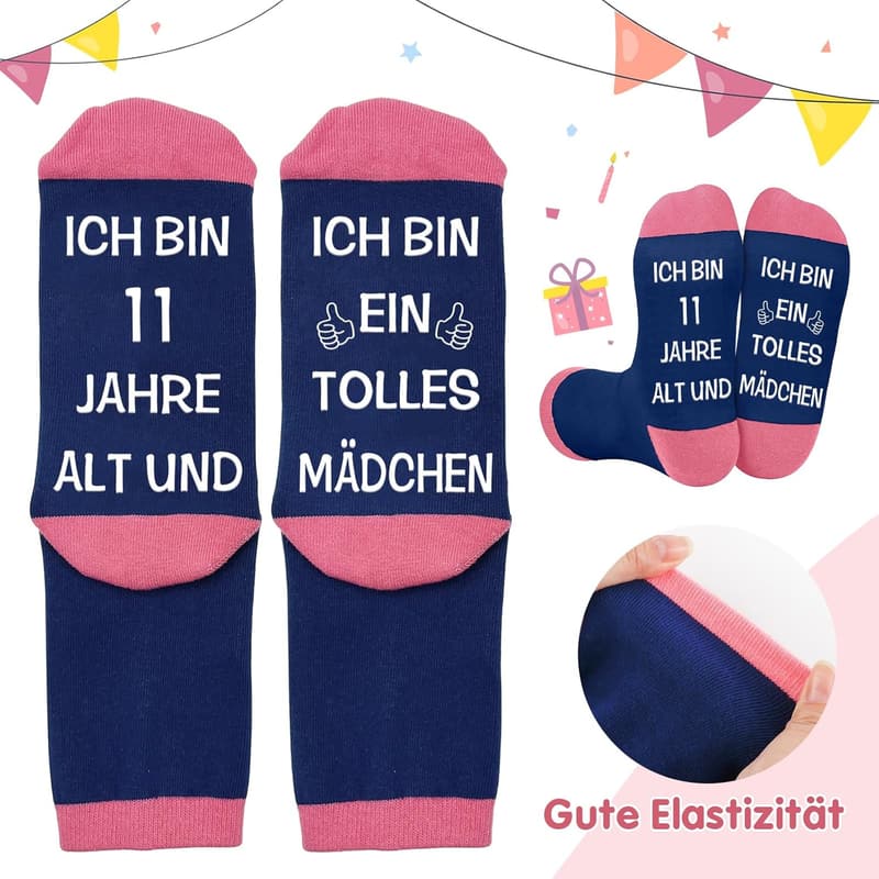 Socken mit Spruch für Teenager-Mädchen, 10-18 Jahre, Geburtstag