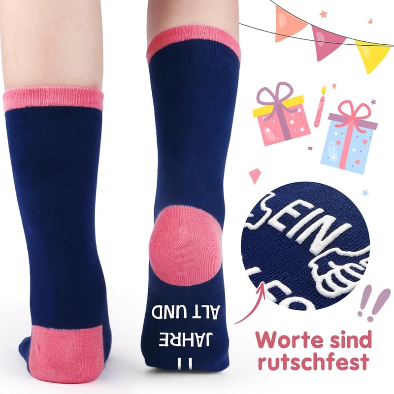 Socken mit Spruch für Teenager-Mädchen, 10-18 Jahre, Geburtstag