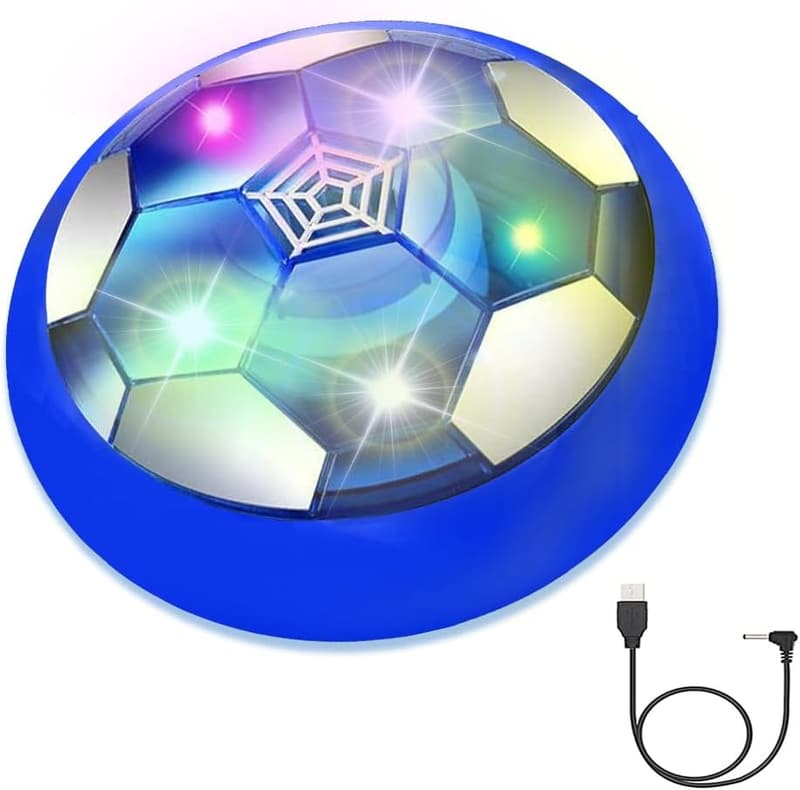 Wiederaufladbarer schwebender Fußball für Kinder, 4-5 Jahre, blau