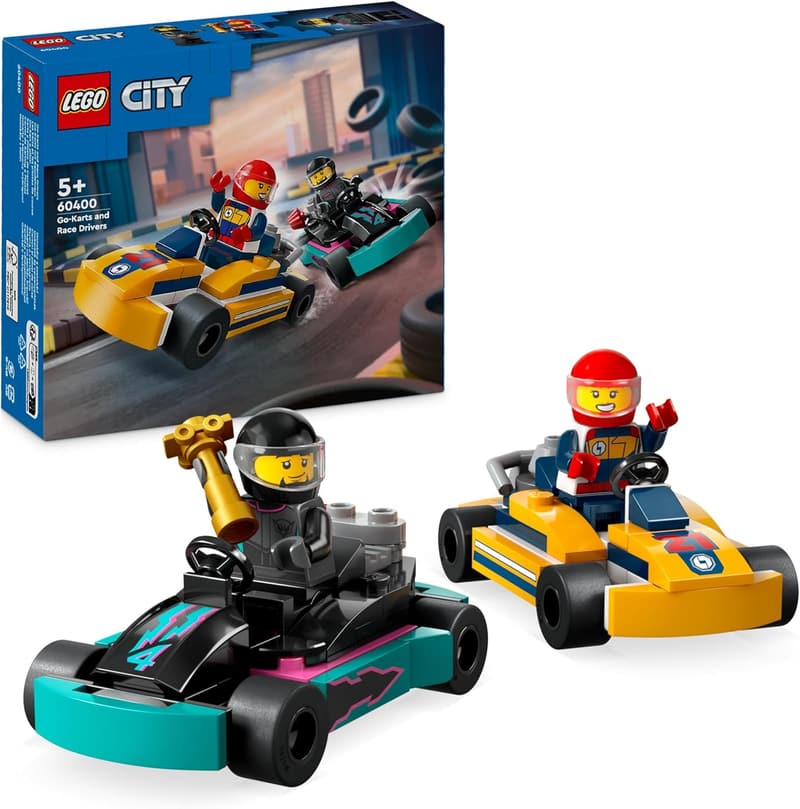 LEGO City Go-Karts Set mit 2 Minifiguren, Spielzeug ab 5 Jahren