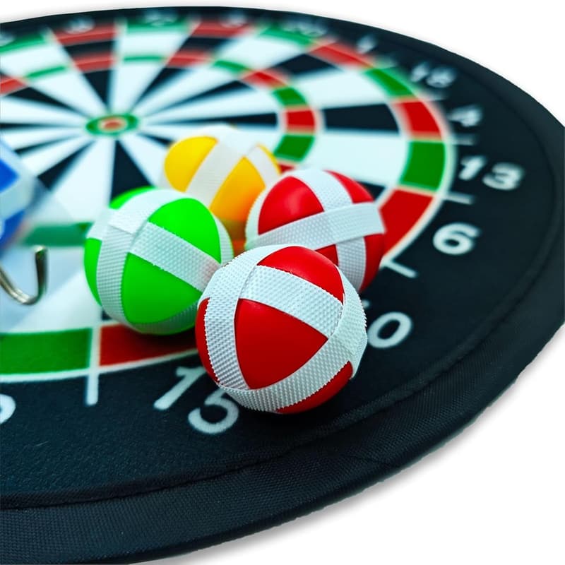 Faltbare Dartscheibe mit 6 Darts und Bällen – Spielzeug für Kinder 4-10 Jahre