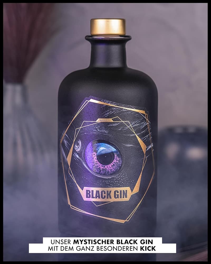 Spezialedition Schwarzer Gin aus Deutschland | Fruchtig & Mystisch | 0,5 l | 42% Vol.