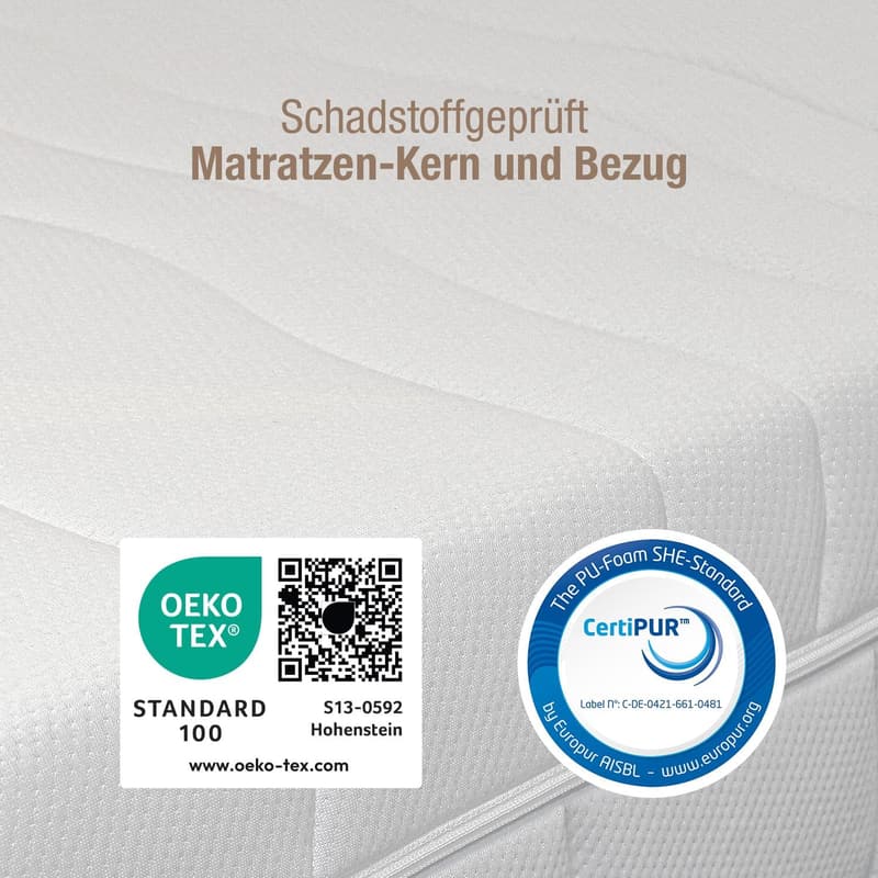 BeCo Ortho Strong Taschenfederkernmatratze 140x200 cm, H3/H4, Made in Germany