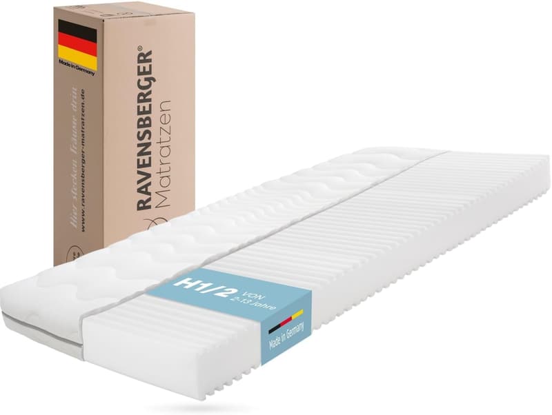 Allergikerfreundliche 7-Zonen Kaltschaummatratze für Kinder, 90 x 200 cm