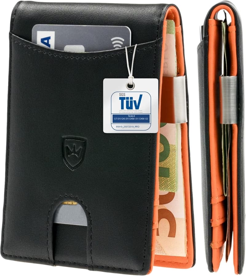 Kronenschein Slim Wallet mit RFID Schutz für Herren und Damen